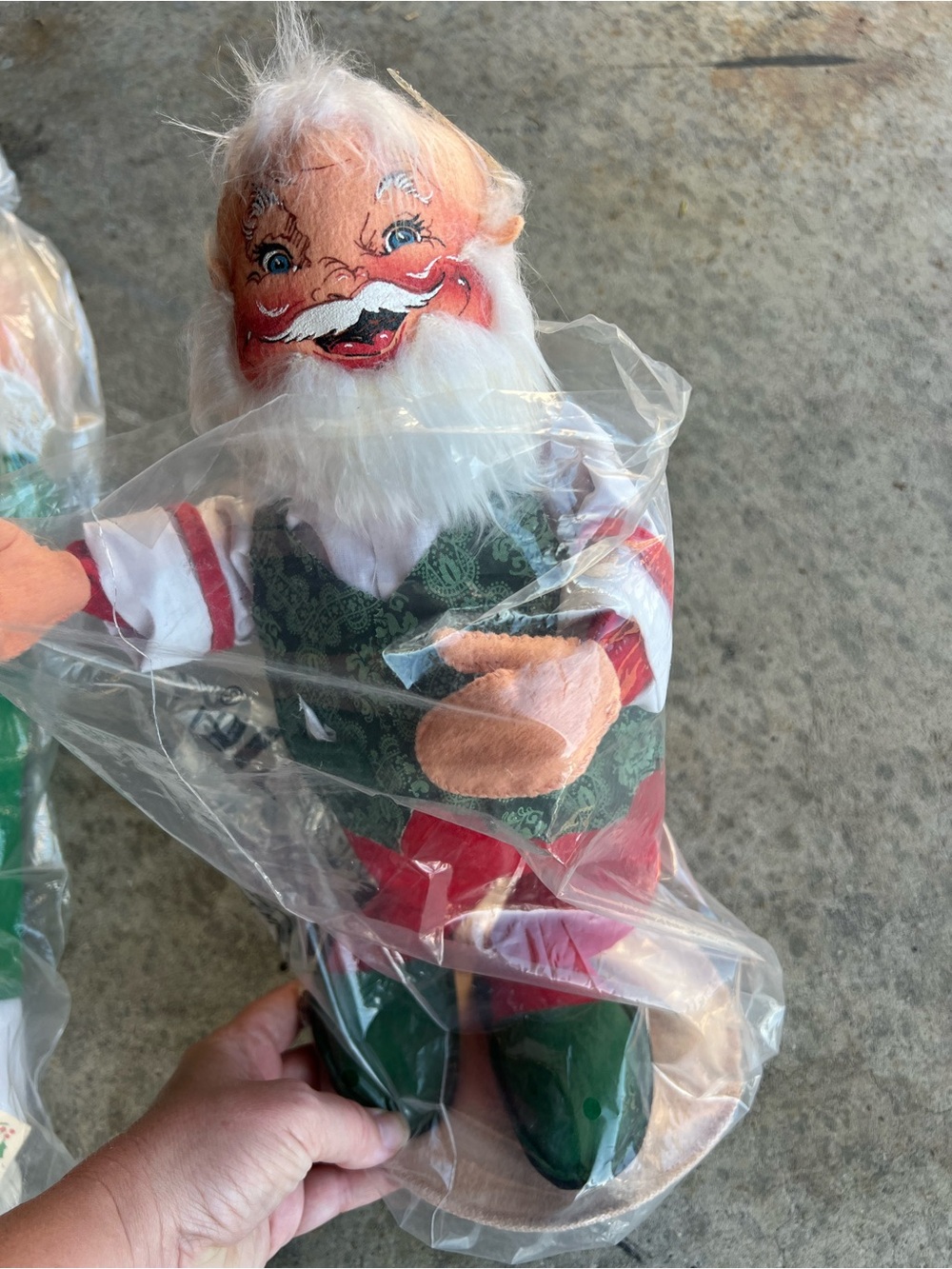 Holiday Santa Plush Doll in Red, Green and White - Home Holiday